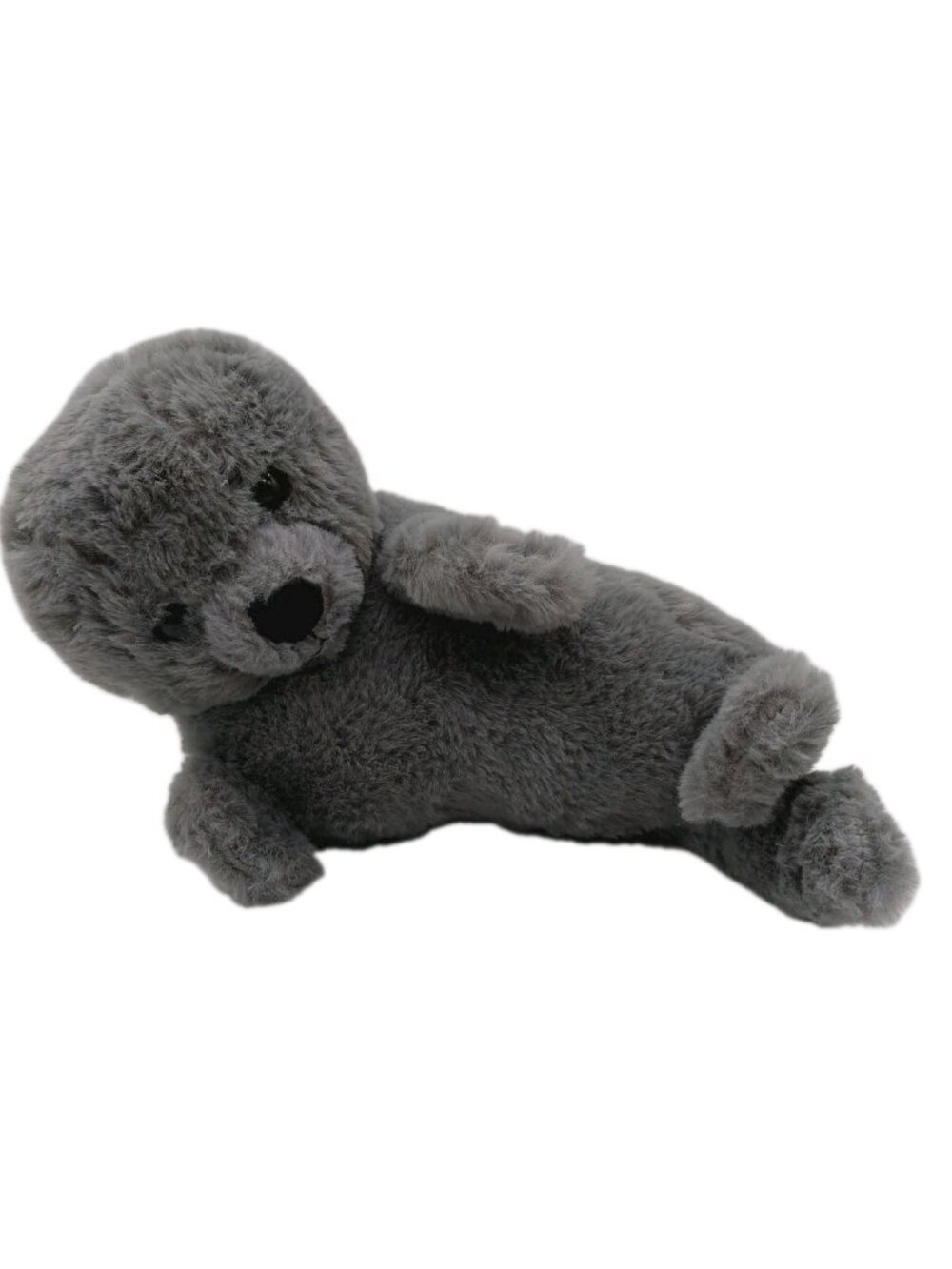 Sea Lion Seal Plush Stuffed Animal Gray Laying Down 10" READ